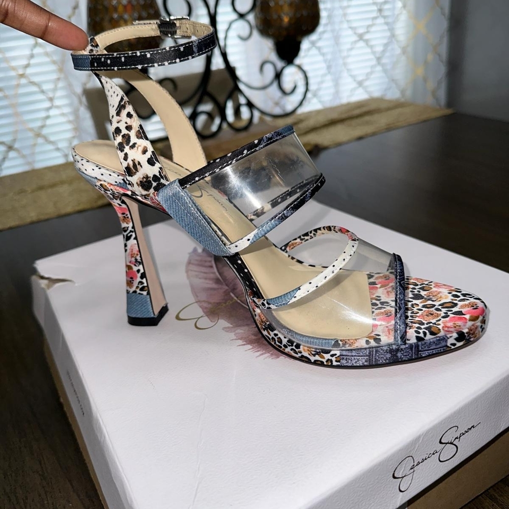 Jessica Simpson Multicolor Leopard Heels